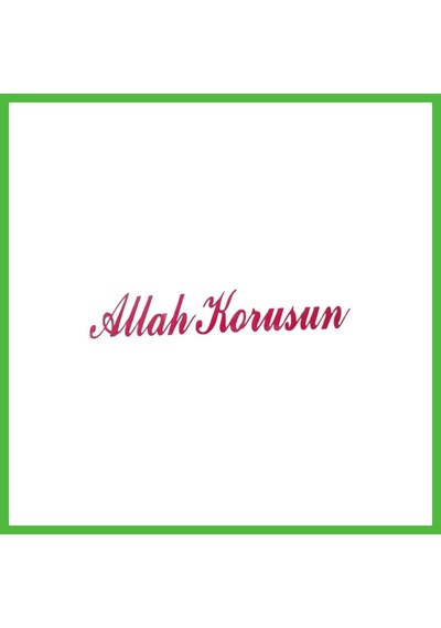 Vaveni Allah Korusun Yazılı Oto Sticker Kırmızı 14x3cm Arz