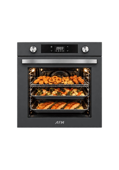 Eminçelik & AFM A47 FM7710 + 1240G Wok65 + FM3409 Antrasit - Gri Dijital 3'Lü Ankastre Set