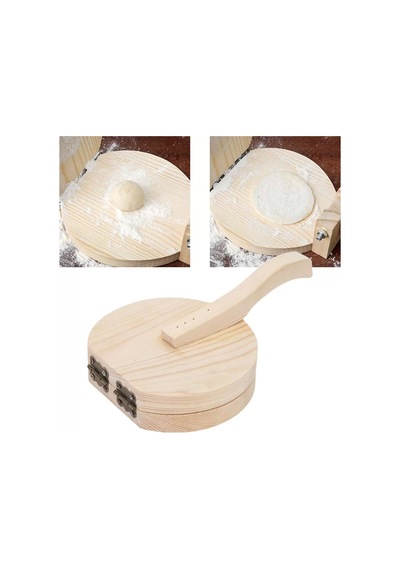 Masif Ahşap Hamur Pressi - Mutfak Hamur Bastırma Aparatı 20 Cm 00177508