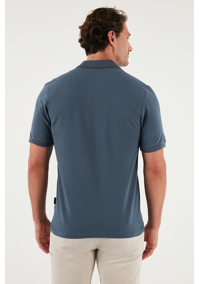 Buratti Pamuklu Regular Fit Düğmeli Erkek Polo Yaka T Shirt 5902127 Koyu Petrol