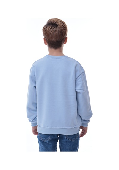 Sonic Baskılı Erkek Çocuk Sweatshirt Gamer Oyun Temalı Rahat Ve Konforlu Mavi