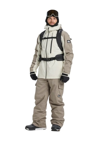 Quiksilver Quıksılver Mıssıon Block Jk Erkek Bone White - Solid Snowboard Ceketi Eqytj03501-weg0 Krem