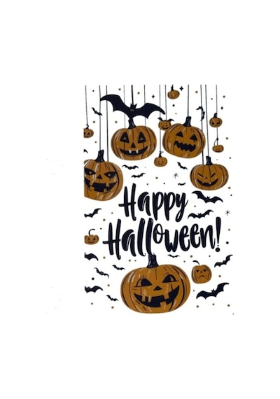 Periboia Halloween Temalı Balkabaklı Duvar Sticker Seti Karışık Renkli