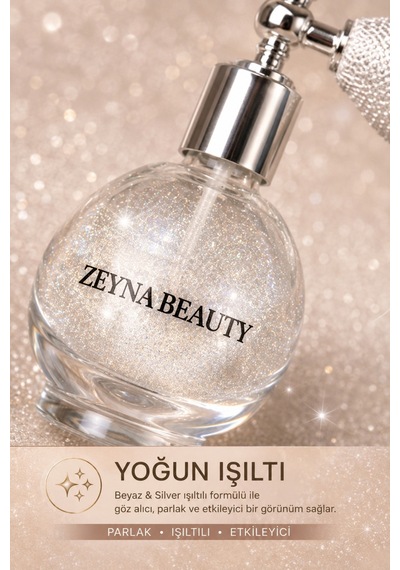 Beyaz&silver Glitter Toz Sprey, Yüz Ve Vücut Simi Işıltılı Beyaz - 602716742 Beyaz