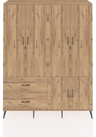 Hyperion Gardrop 5 Raflı 2 Çekmeceli 2 Askılı 176x44x221 Çam-çam Çam Hyperion Gardrop 5 Raflı 2 Çekmeceli 2 Askılı 176x44x221 Çam-çam Çam