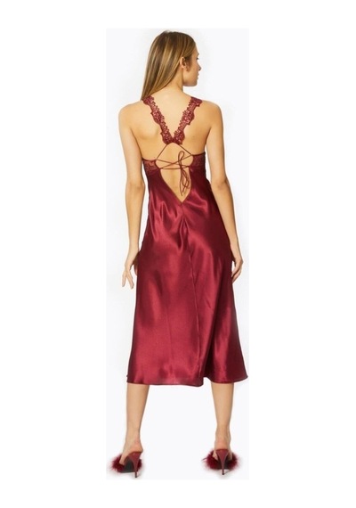Pierre Cardin Kadın Altılı Saten Çeyiz Seti 6025 - Bordo