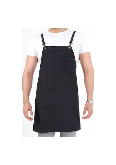 Barista Askılı Önlük Tek Cepli - Füme-12782 Füme