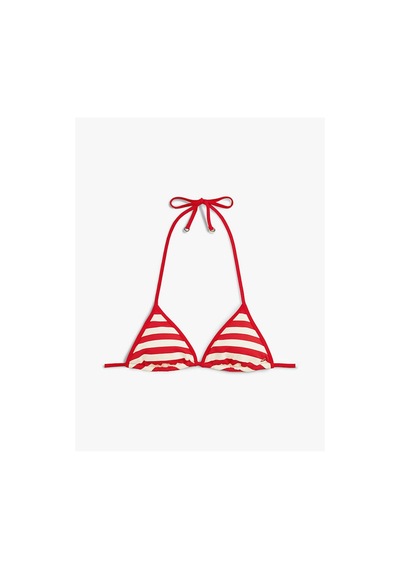 Tommy Hilfiger Kadın Triangle Bikini Üstü-13127 Kırmızı