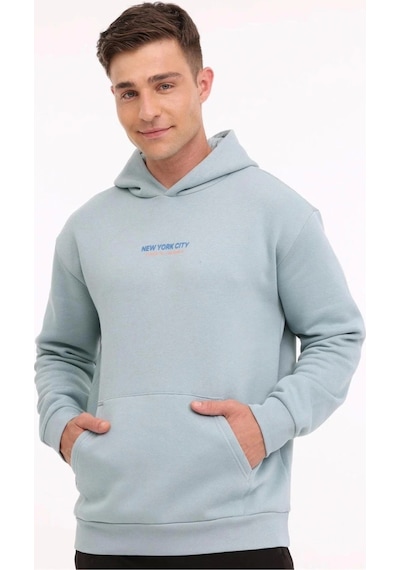 Lumberjack A10188952208010 Aqua Erkek Kapsonlu Sweatshırt