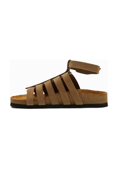 Comfortfusse Ares - Kadın Ortopedik Hakiki Deri Sandalet Kum