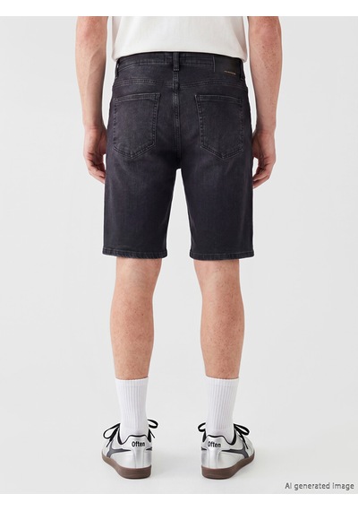 Lcw Jeans Antrasit Slim Fit Erkek Jean Şort
