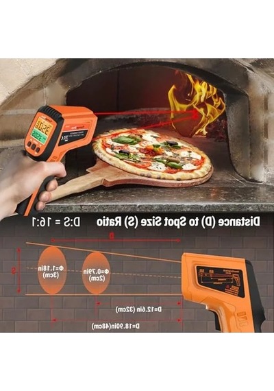 Endüstriyel Kızılötesi Lazer Termometre, -50 C İle 550 C Ölçüm Kapasitesi