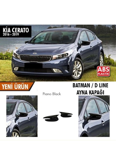 Kia Cerato Sinyalli Uyumlu 2016-2019 Batman Yarasa Ayna Kapağıı Piano Black Plastikk