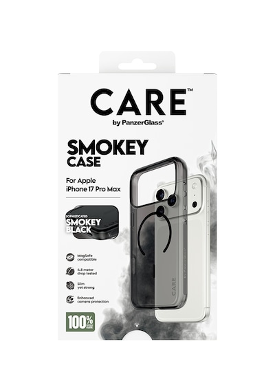 Care By Panzerglass Flagship Apple Uyumlu iPhone 17 Pro Max Urban Explorer Smokey Siyah Magsafe Kılıf
