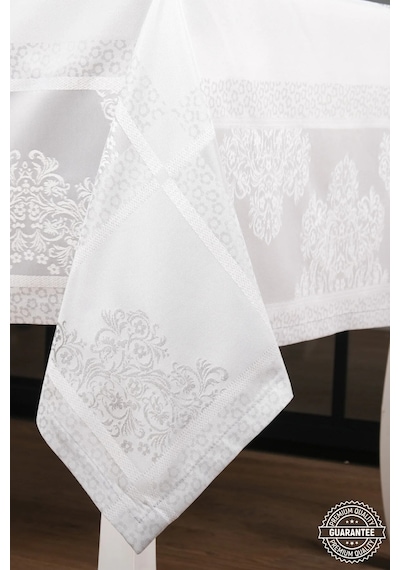 Viyana Lüx Jakar Kumaş Gri Masa Örtüsü Dikdörtgen 160x320 Cm - 1114 Çok Renkli