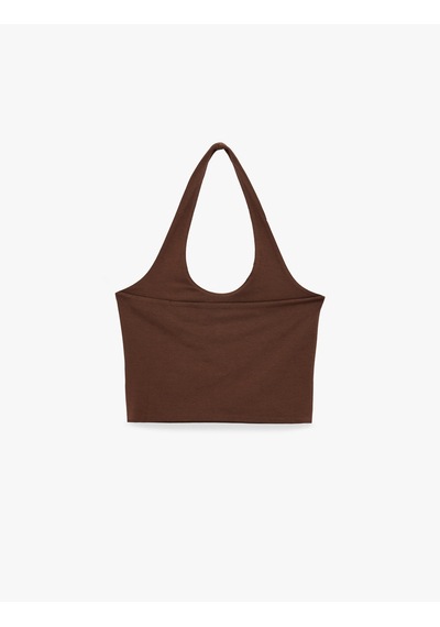 Koton Halter Yaka Kolsuz Pamuklu Crop Bluz Kahverengi 6sal30055ık Kahve Koton Halter Yaka Kolsuz Pamuklu Crop Bluz Kahverengi 6sal30055ık Kahve
