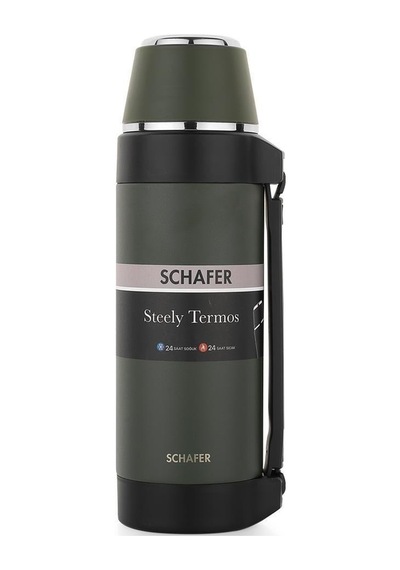 Schafer Çelik Termos 1500 Ml Yeşil Renk Yeşil