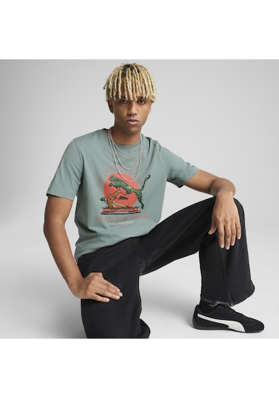 Puma Graphıcs Puma Bonsai Tee Erkek Tişört Mavi