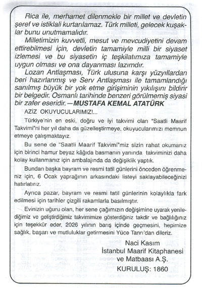 2026 Büyük Saatli Maarif Takvimi Ve Atatürk Görselli Poster 1...