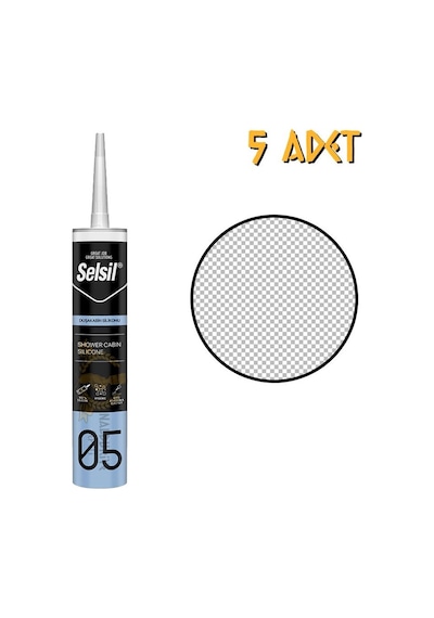 Selsil Mutfak Banyo Duşakabin Silikonu Şeffaf 280 Ml. - 5 Adet