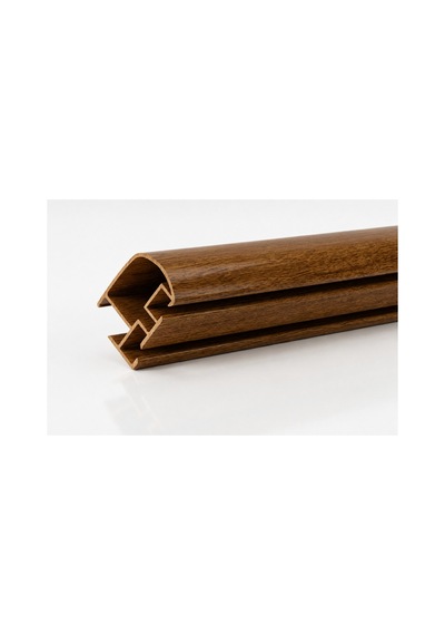 Meşe Dekoratif Ray 2 Kanallı Dekoratif Ahşap Desenli Metal Perde Kornişi Meşedeko260cm - 849479350 Meşedeko260cm