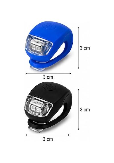 Orret Home 2 Adet Bisiklet Işığı Seti Led Flaşör Ön Arka Bisiklet Lambası, Usb'siz Pilli Işık, Su Geçirme Çok Renkli