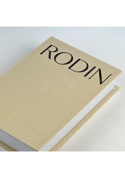 Rodın Premium Bez Kaplı Dekoratif Kitap Görünümlü Saklama Kutusu Krem Siyah