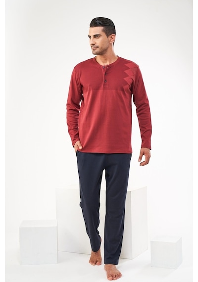 Pjs 22601 Erkek Uzun Kol Pijama Takımı