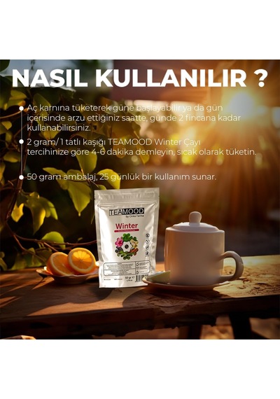 Doğal Bitki Çayları Winter Kış Bitki Çayı Rooibos Hibiskus Bitkisel Çay 50 Gr