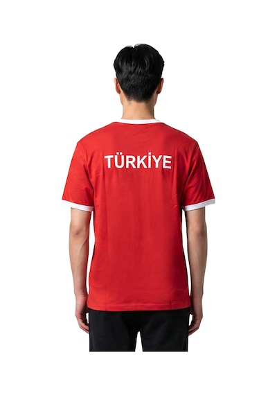 Sportive Türkiye Baskılı Unisex Kırmızı Günlük Stil T-shirt 26du0003-krm