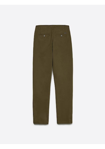 Sisley Slim Fit Vintage Efekt Chino Pantolon Erkek Haki Yeşili Pantolon - 325a4dm6sf02y