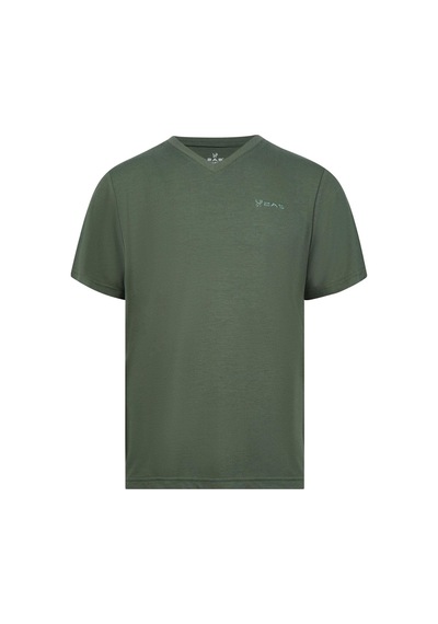 2as Victor Erkek Viloft V Yaka T-shirt Haki Haki