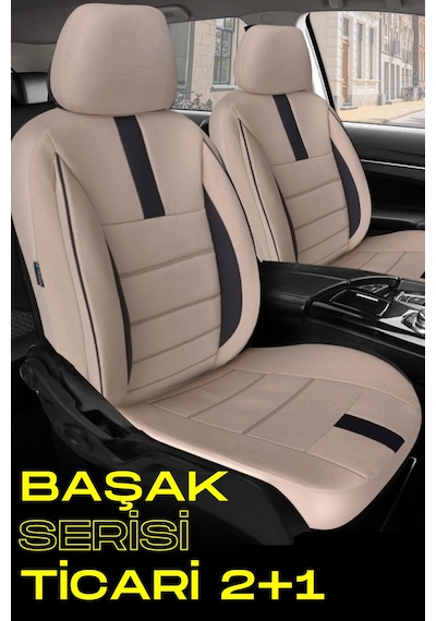 Fiat Punto Evo 2011-2018 Uyumlu Bej Başak Serisi 2+1 Ticari Koltuk Kılıfı