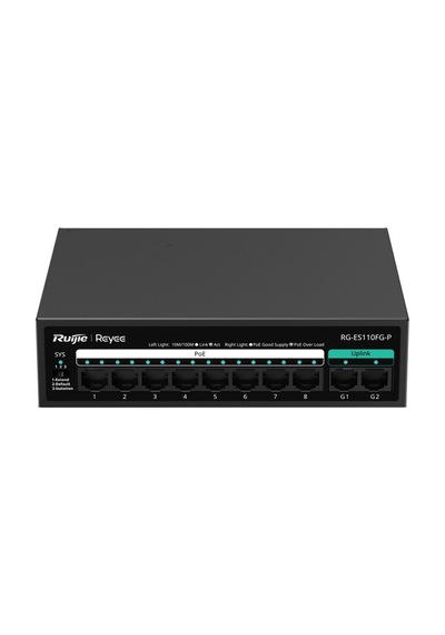 Ruijie-reyee Rg-es110fg-p 8xfe+2xge F.gigabit 110w Poe Switch