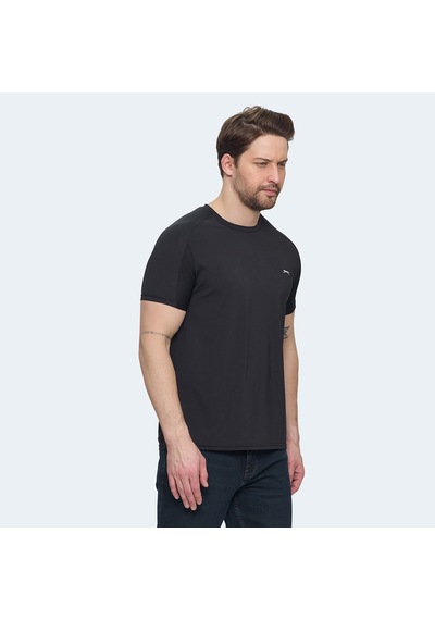 Slazenger VISHAL KTN Erkek  Siyah Tişört