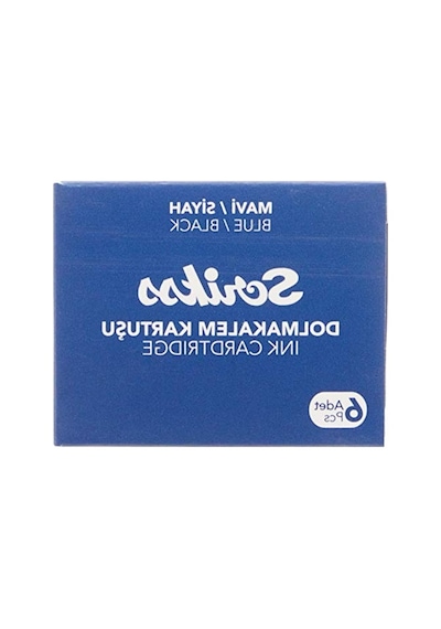 Scrikss Kartuş Dolma Kalem Kartuşu 6'lı Blister 10'lu Paket Mavisiyah ---