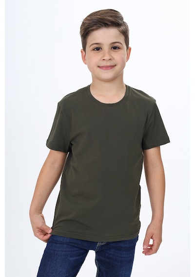 Toontoy Kids Toontoy Erkek Çocuk Kolu Baskılı Tişört Haki