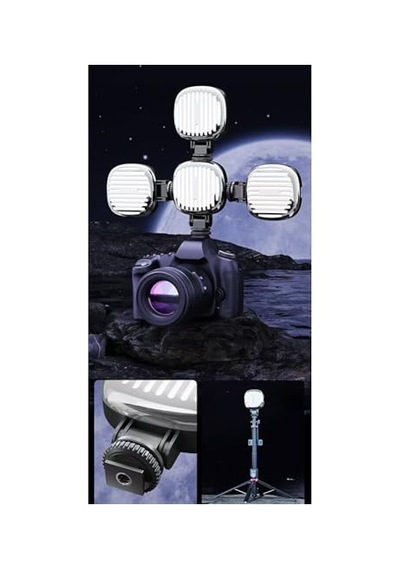 Şarjlı Rgb Led Selfie Video Kamera Işığı/filtreli Tripod Uyumlu Ve Mandallı 3000-9000 Kelvin