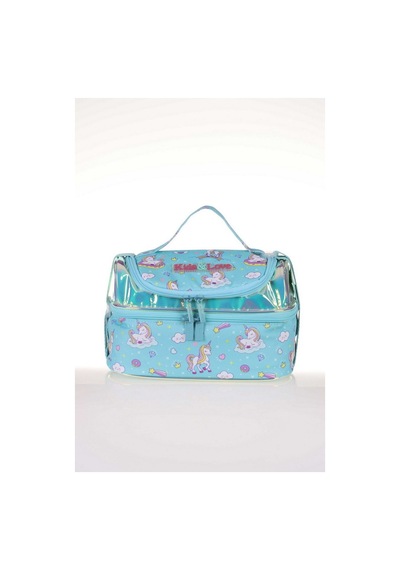 Kaukko Kids & Love Unicorn Aynalı Taşlı Beslenme Çantası 24x15x15 L7062 Çok Renkli