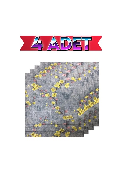 4 Adet 70cmx77cm Kendinden Yapışkanlı Şeftali Duvar Paneli Kağıdı Sticker Ofis Salon Otel Nw131 Turkuaz