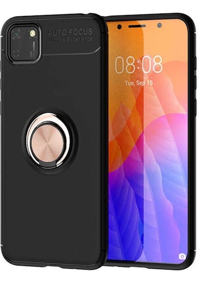 Huawei Y5P Kilif Yüzüklü Tam Korumali Silikon Kapak 442390708