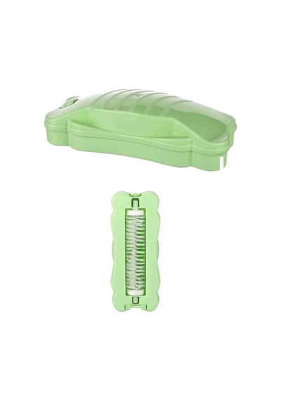 Hubrendy Tedarik Kelebek Tasarımlı Tek Fırçalı Gırgır 17x7x4 Cm Yeşil Diğer
