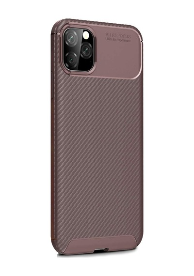 Apple Uyumlu  iPhone 11 Pro Max Kilif Karbon Tasarim Negro Silikon Kapak 403232545