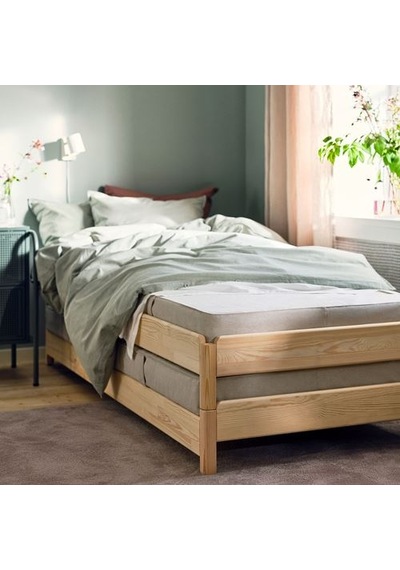 Ikea Vannareıd Tek Kişilik Yatak, Bej, 80x200 Cm