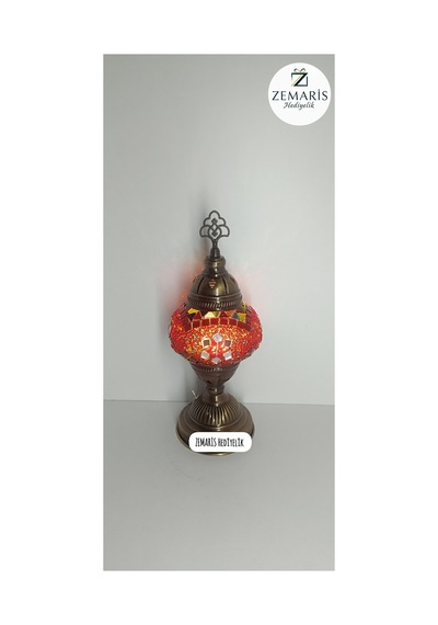El Yapımı Pilli Masa Lambası/abajur Bordo - 806869417 Bordo