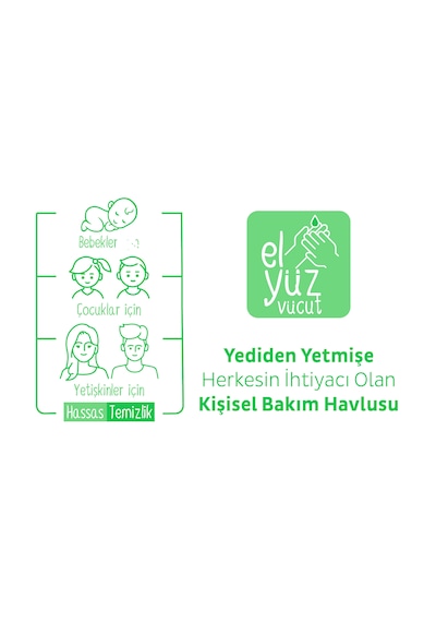 Sleepy Natural + Floral + Herbal Kişisel Bakım Havlusu Çanta Boy 3x25 75 Yaprak