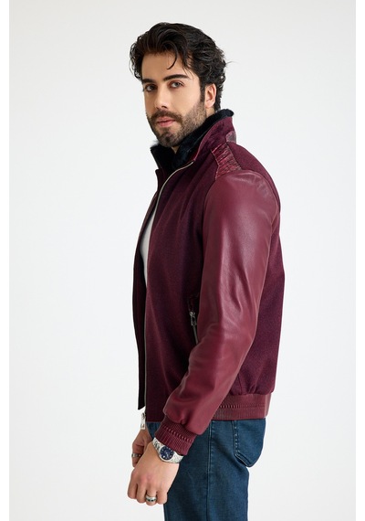 Franko Armondi Klasik Erkek Deri Ceket E49-kd-2916 Bordo