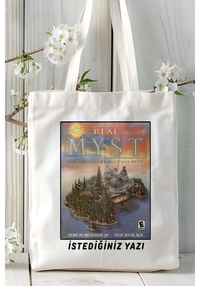 Art Hediye Myst Oyun Baskılı Omuz Çanta Kişiye Özel Model 3 Çok Renkli