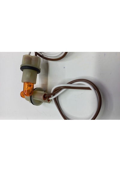 Unıversal T10 Dipsiz Turuncu Ampul + Duy (2 Takım Fiyatı)