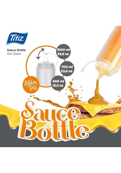 2 Adet 700 Ml Sos, Yağ, Sirke Şişesi, Pratik Mutfak Şişesi, Yağdanlık, Sosluk, Sirkelik Beyaz Diğer